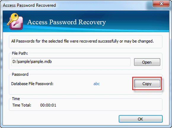 access password recovery