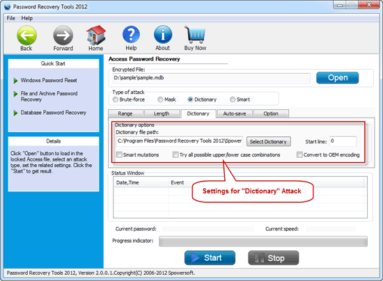 recover access password