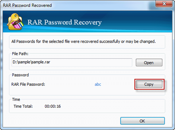 recover RAR password