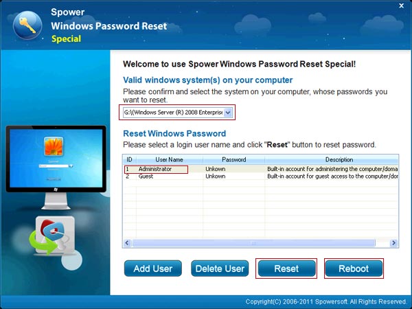 Windows server 2008 r2 administrator password recovery