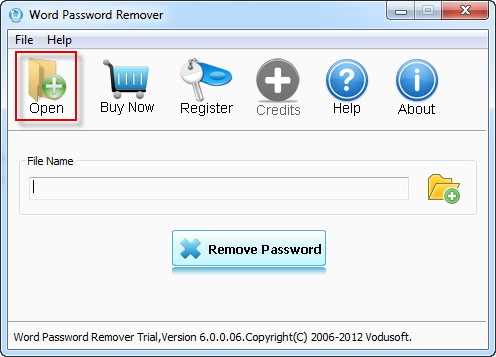 Click to view Vodusoft Word Password Remover 6.0.0.06 screenshot