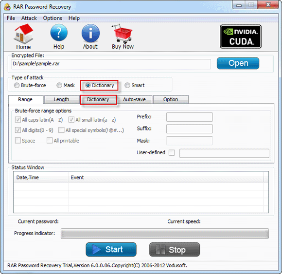 recover RAR password