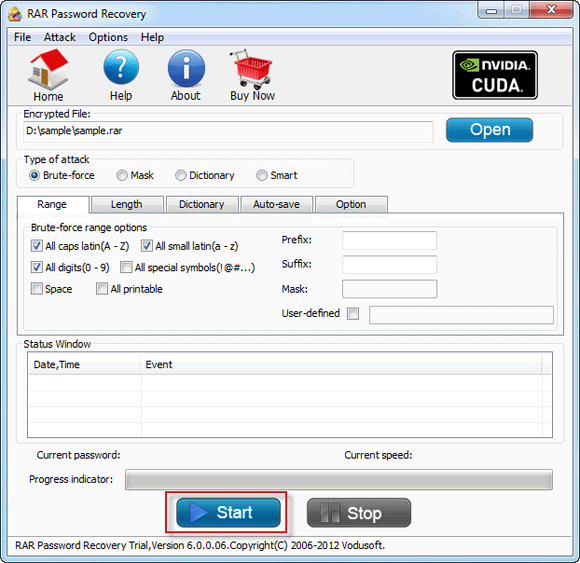 RAR password recovery